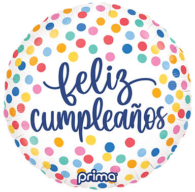 18in Feliz Cumpleaños Papel Picado-Round Foil Balloon (Pkg)