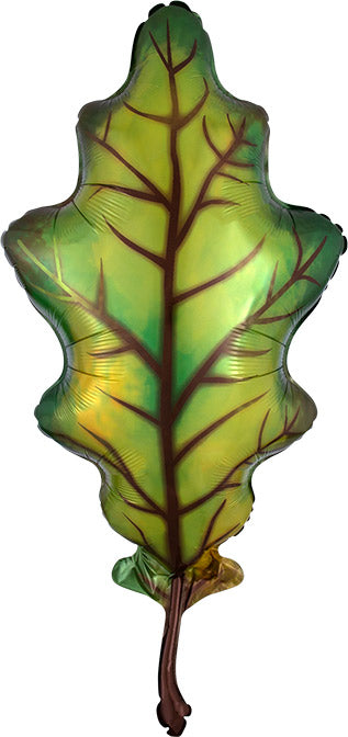 42in Green FALL Oak Leaf - SuperShape Foil Balloon - Retail Packaged