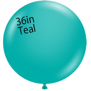 36in TEAL Bag of 2 - Round Latex Balloons