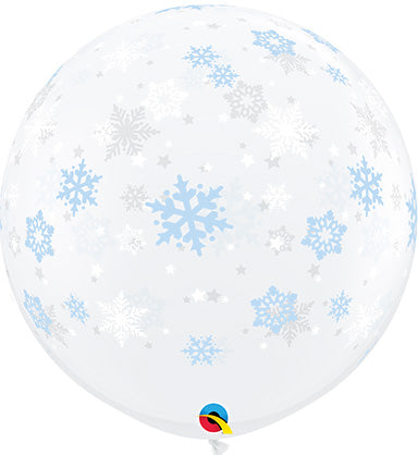 3ft Winter Snowflakes-A-Round on DIAMOND CLEAR (2ct)