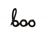 42in BOO  Script - BLACK - Packaged Foil Balloon - Air Fill ONLY