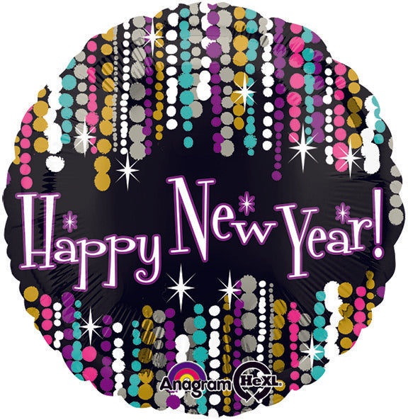 18in New Year Pizzazz Foil Balloon