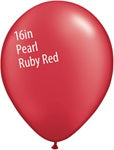 16in PEARL RUBY RED Qualatex (50ct)