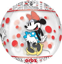 MINNIE Mouse ORBZ Dimensional CLEAR Round Foil Balloon