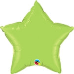 20in LIME GREEN Star - Pack of 10 - Qualatex Foil