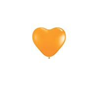 6in ORANGE Heart Qualatex (100ct)