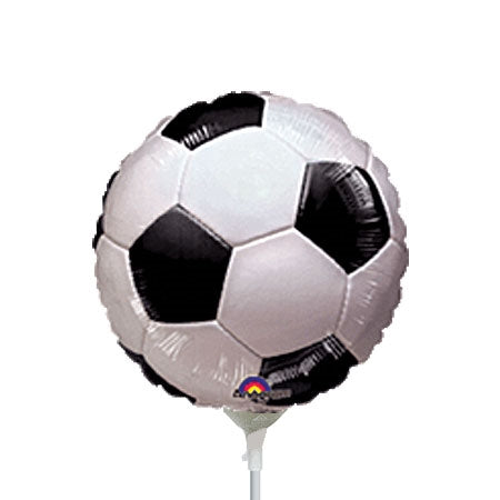 9in Championship SOCCER - Pack of 25- Foil Balloon - Air Fill & Heat Seal ONLY