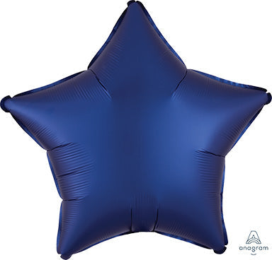 19in NAVY Blue LUXE- Star Shaped- Pack of 10 - Foil Balloon