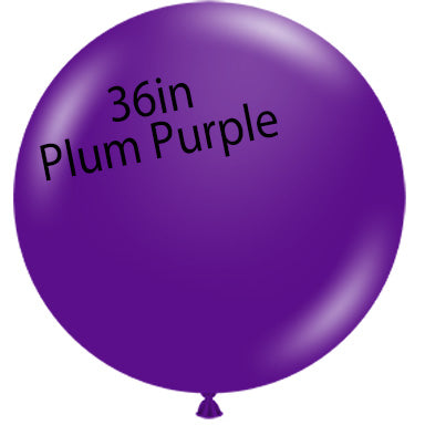 36in PLUM PURPLE  Bag of 2 - Round Latex Balloons