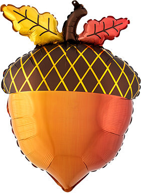 21in Fall ACORN - Junior Shape Foil Balloon - PKG