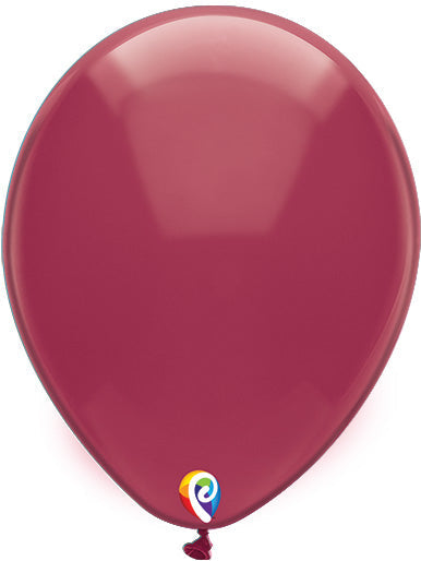 12in CRYSTAL BURGUNDY Funsational Latex Balloons 50ct