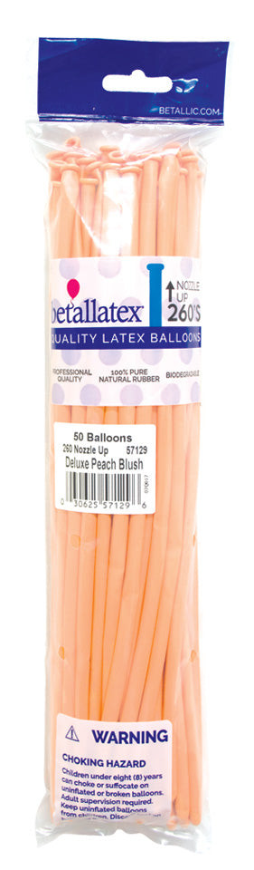 260b Deluxe PEACH BLUSH - Nozzle Up Betallatex/Sempertex (50ct)