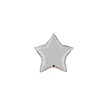 4in SILVER Star Qualatex Foil - Pack of 25