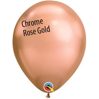 11in CHROME ROSE GOLD Qualatex Plain (100ct)