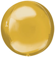 GOLD - ORBZ Dimensional Round Foil Balloon (Pkg of 3)