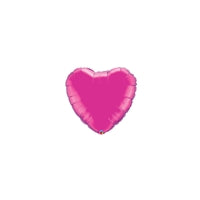 4in MAGENTA Heart Qualatex Foil - Pack of 25