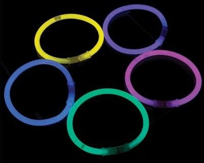 8in x 5mm Glow BRACELETS 5 Colors ASSORTED (Tube of 50)