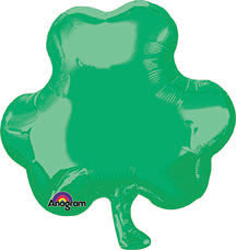 18in Shamrock - Pack of 10 - Junior Shape Foil Balloon