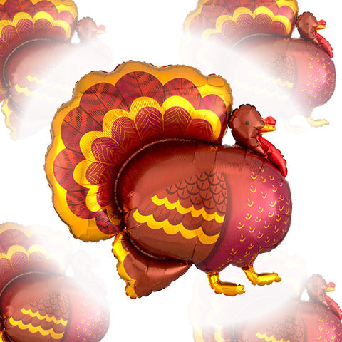 32in Fancy TURKEY - SuperShape Foil Balloon - Pack of 5