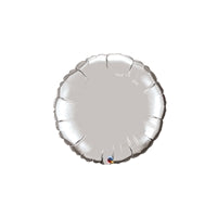 9in SILVER Round Qualatex Foil - Pack of 25