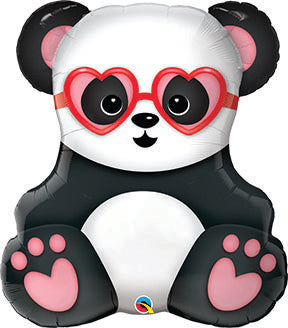 32in Lovestruck PANDA Bear Foil Balloon (PKG)