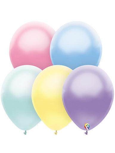 12in PEARL PASTEL ASSORTMENT Funsational Latex Balloons 50ct