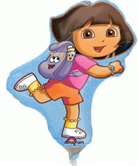 14in DORA Exploring - Mini Shape Foil Balloon - Air fill and heat seal only