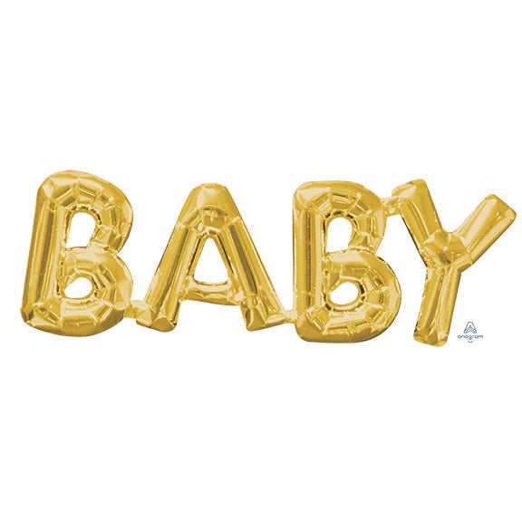 BABY - Phrase GOLD (PKG) 26inx9in - Air-fill Valved