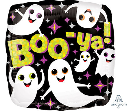 BOO-Ya! - Standard HX - Square Foil Balloon - Pack of 10