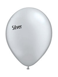 9in SILVER Qualatex Plain (100ct)