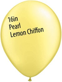 16in PEARL LEMON CHIFFON Qualatex (50ct)