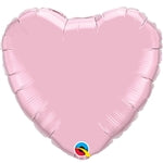 18in PEARL PINK Heart - Pack of 10 - Qualatex Foil Balloon