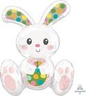 22in Sitting BUNNY - Multi Balloon (PKG)