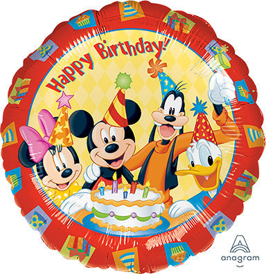 MICKEY & FRIENDS Birthday - Standard HX - Foil Balloon - Pack of 10