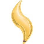 42in GOLD CURVE Foil Balloon - Package of 3