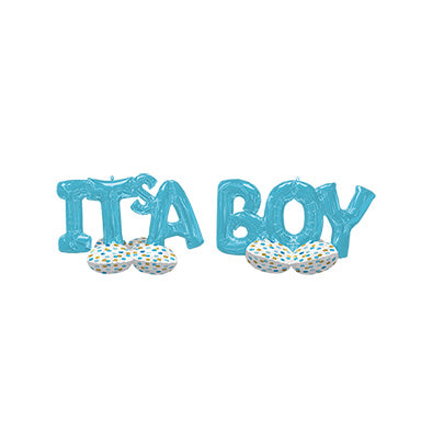 IT'S A BOY - Deluxe AirLoonz Bunch  -  Foil Multi Balloon (Boxed)