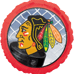 Chicago BLACKHAWKS StandardHX Round Foil Balloon - Pack of 5