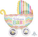 31in BABY Brights Carriage (PKG) SuperShape Foil Balloon