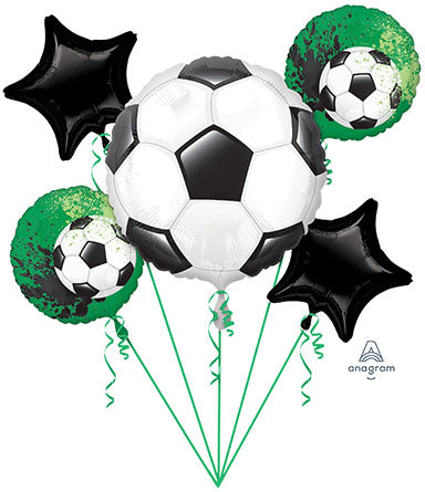 Goal Getter Soccer Bouquet of 5 Foil Balloons (PKG)