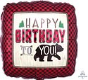 Little Lumberjack BIRTHDAY (Pack of 10) - Standard HX - Square Foil Balloon