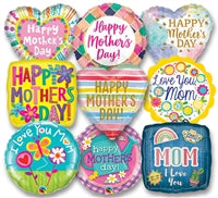 20pcs 18in Mother's Day Assortment - Foil Balloons