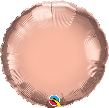 18in ROSE GOLD Round - Pack of 10 - Qualatex Foil Balloon