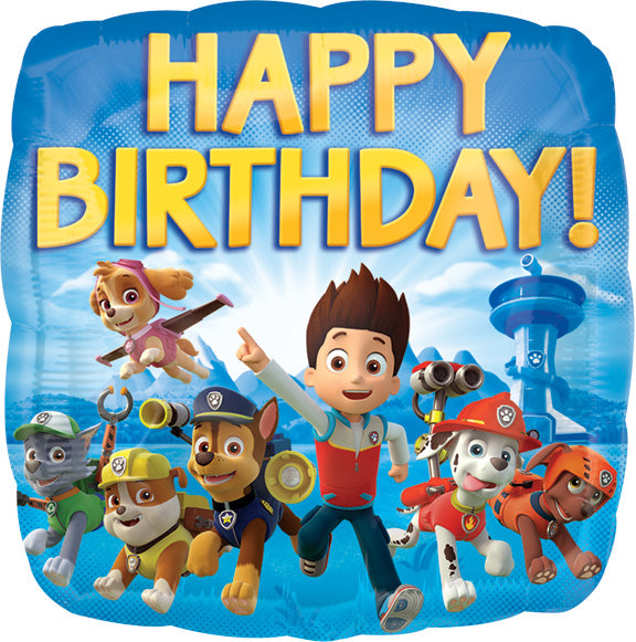 PAW PATROL Birthday - Standard HX - Square Foil Balloon