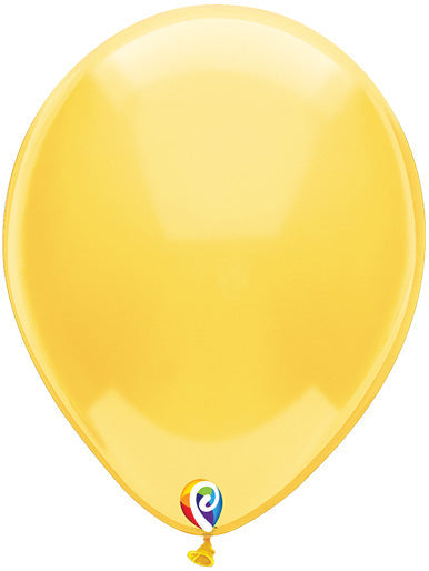 12in CRYSTAL YELLOW Funsational Latex Balloons 50ct