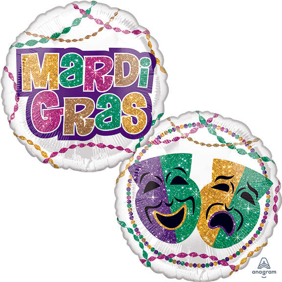 MARDI GRAS Party (PKG) - Standard HX - Foil Balloon