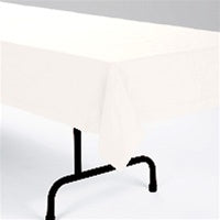 54x108in WHITE Table Cover - Heavy Duty Plastic