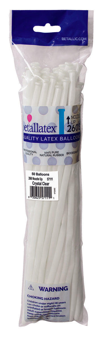 260b CRYSTAL CLEAR - Nozzle Up Betallatex/Sempertex (50ct)