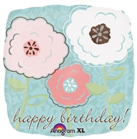 Beautiful BIRTHDAY - Standard HX - Square Foil Balloon