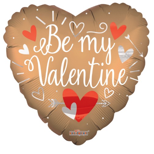 ConverUSA 18"  Be My Valentine Gold Heart Balloon