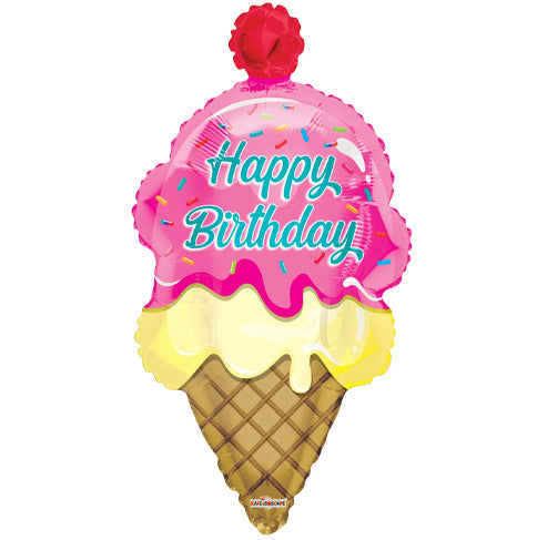 ConverUSA 36" Happy Birthday Ice Cream Balloon